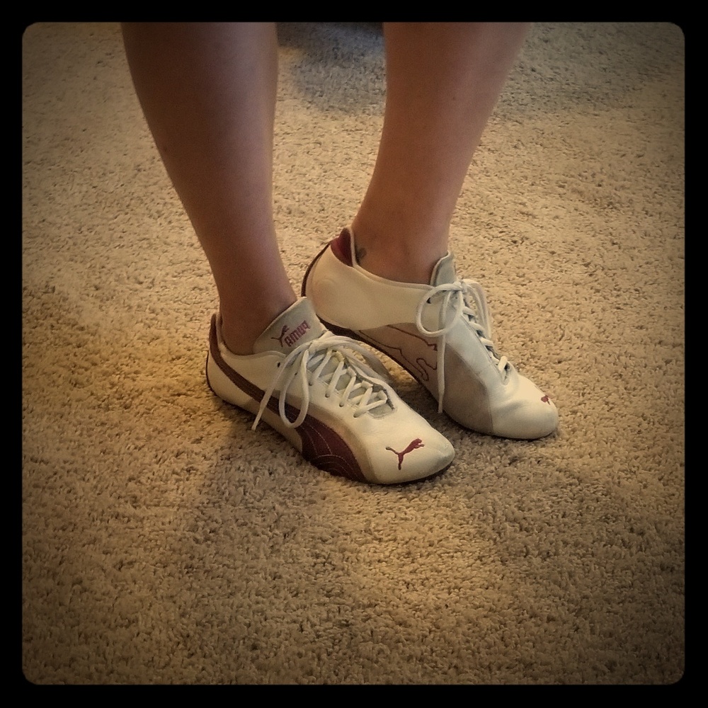 Puma Sneakers- Plum and White